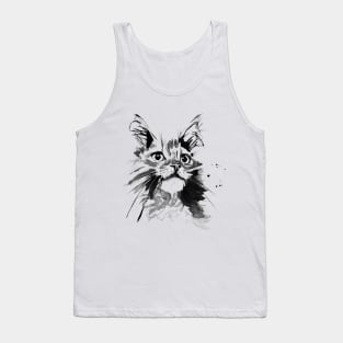 chat poilu Tank Top